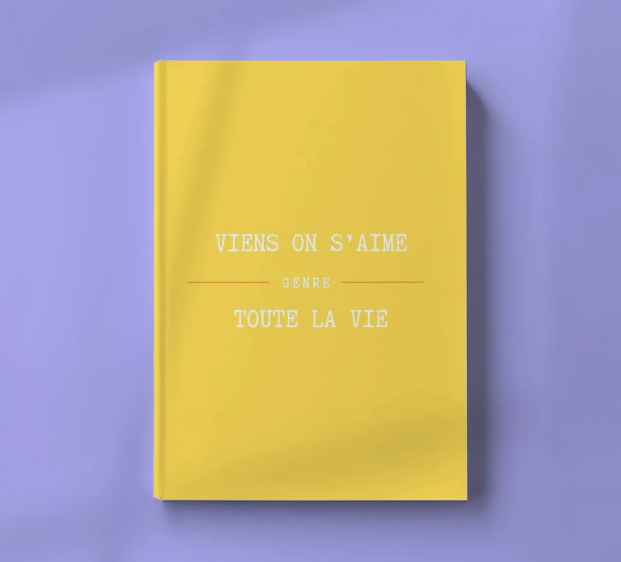 Viens on s'aime (Jaune) carnet de notes de Idées & Création