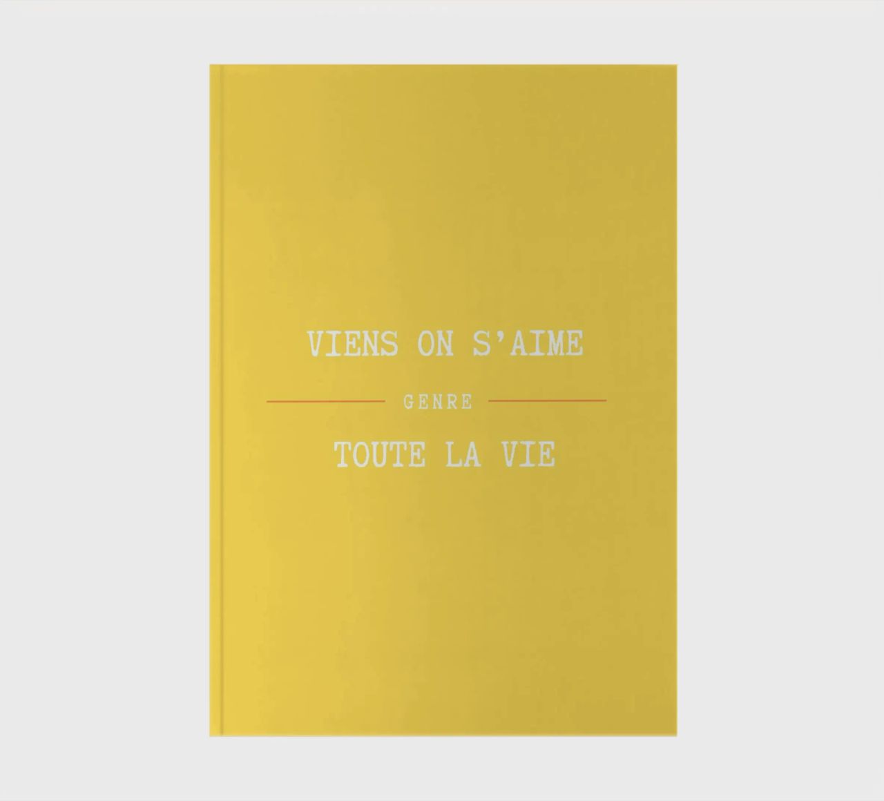 Viens on s'aime (Jaune) notebook by Idées & Création