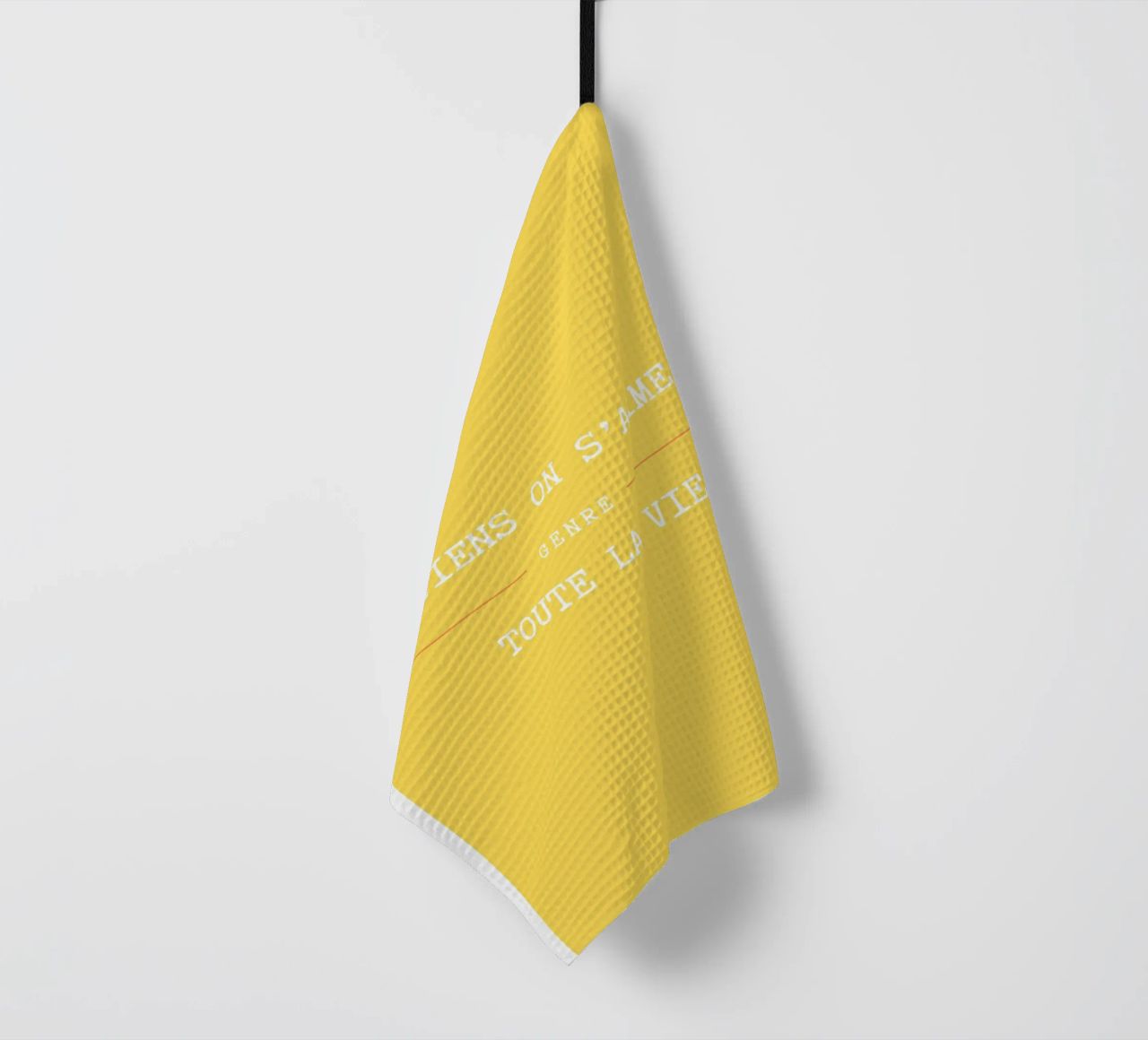 Viens on s'aime (Jaune) canovaccio da cucina da Idées & Création