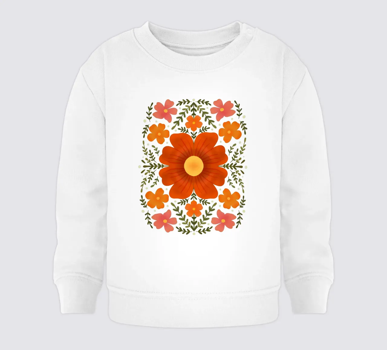 Fiori d'arancio felpa neonato da Wackapacka