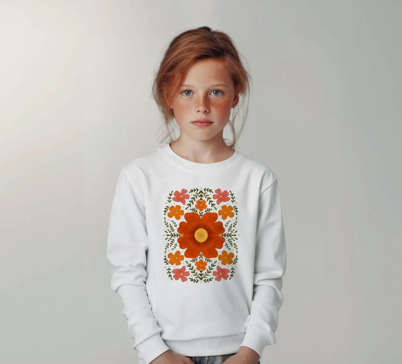 Fiori d'arancio felpa bambino da Wackapacka
