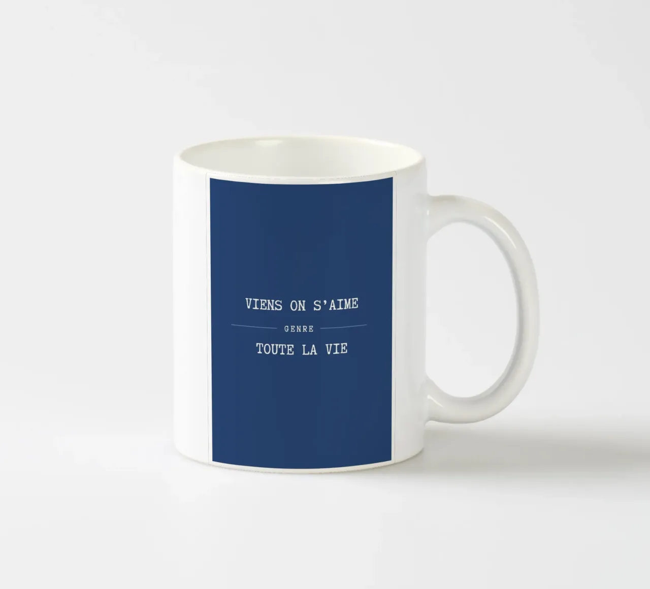 Viens on s'aime (Bleu) tazza in ceramica da Idées & Création