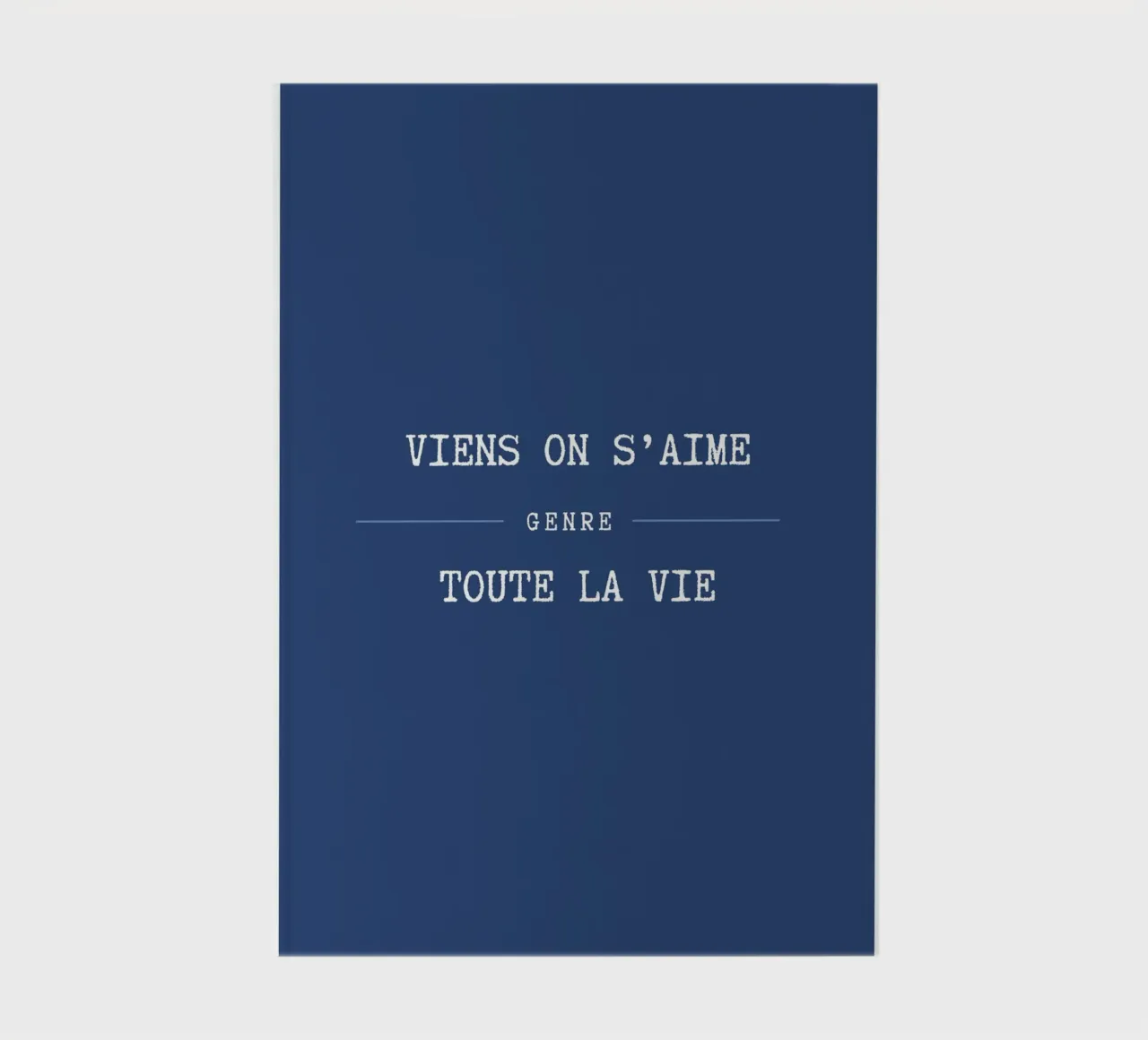 Viens on s'aime (Bleu) notebook by Idées & Création