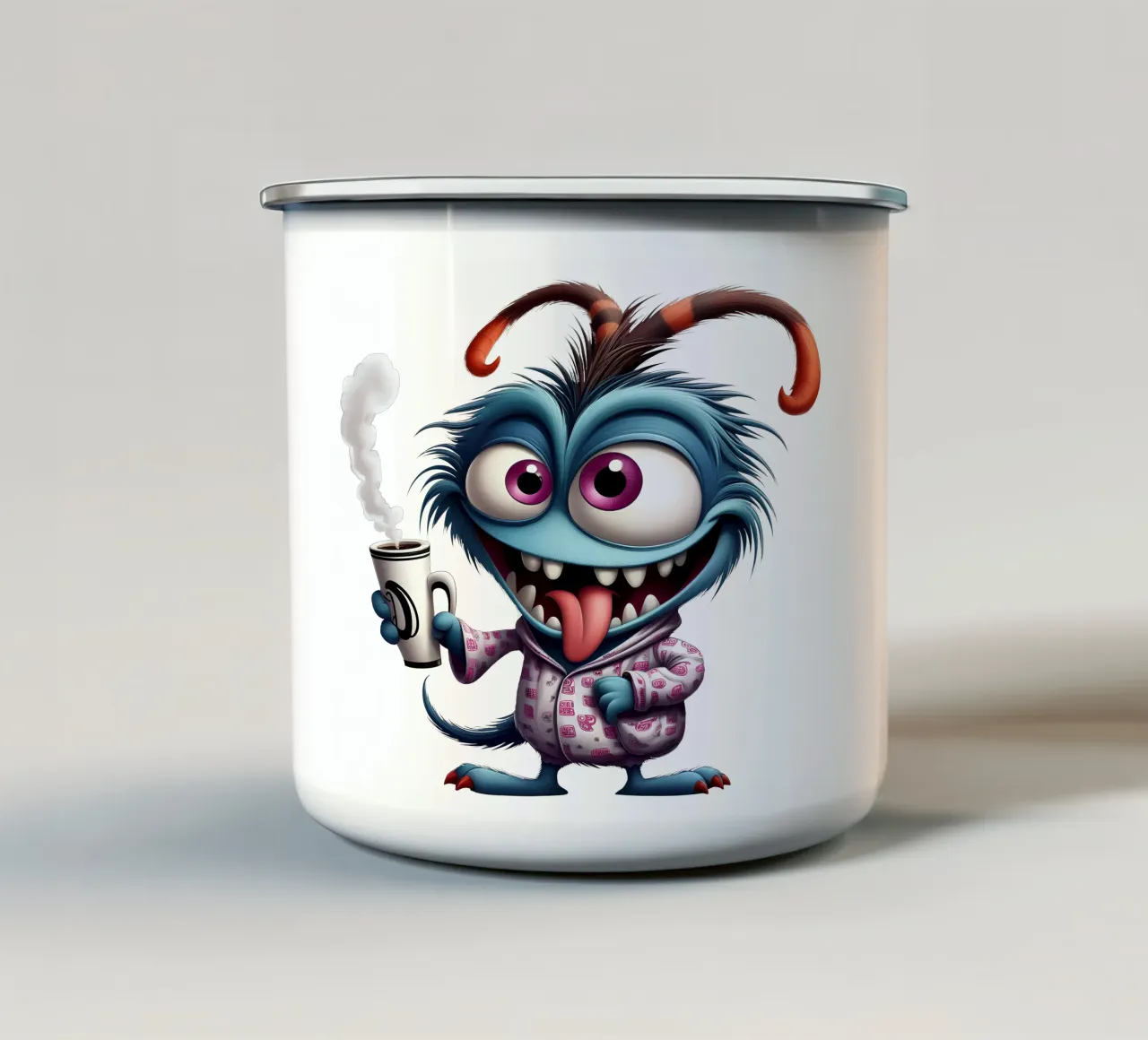 Tanuki - Monster Comics - Serial 06 enamel mug by Monsters