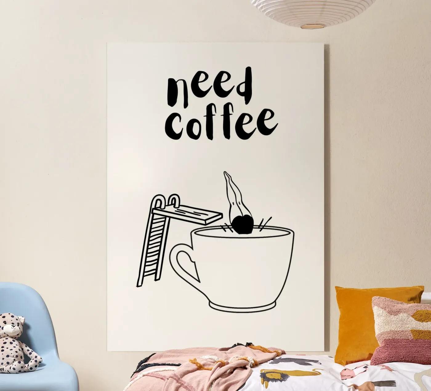 Need Coffee plexiglass da Idées & Création