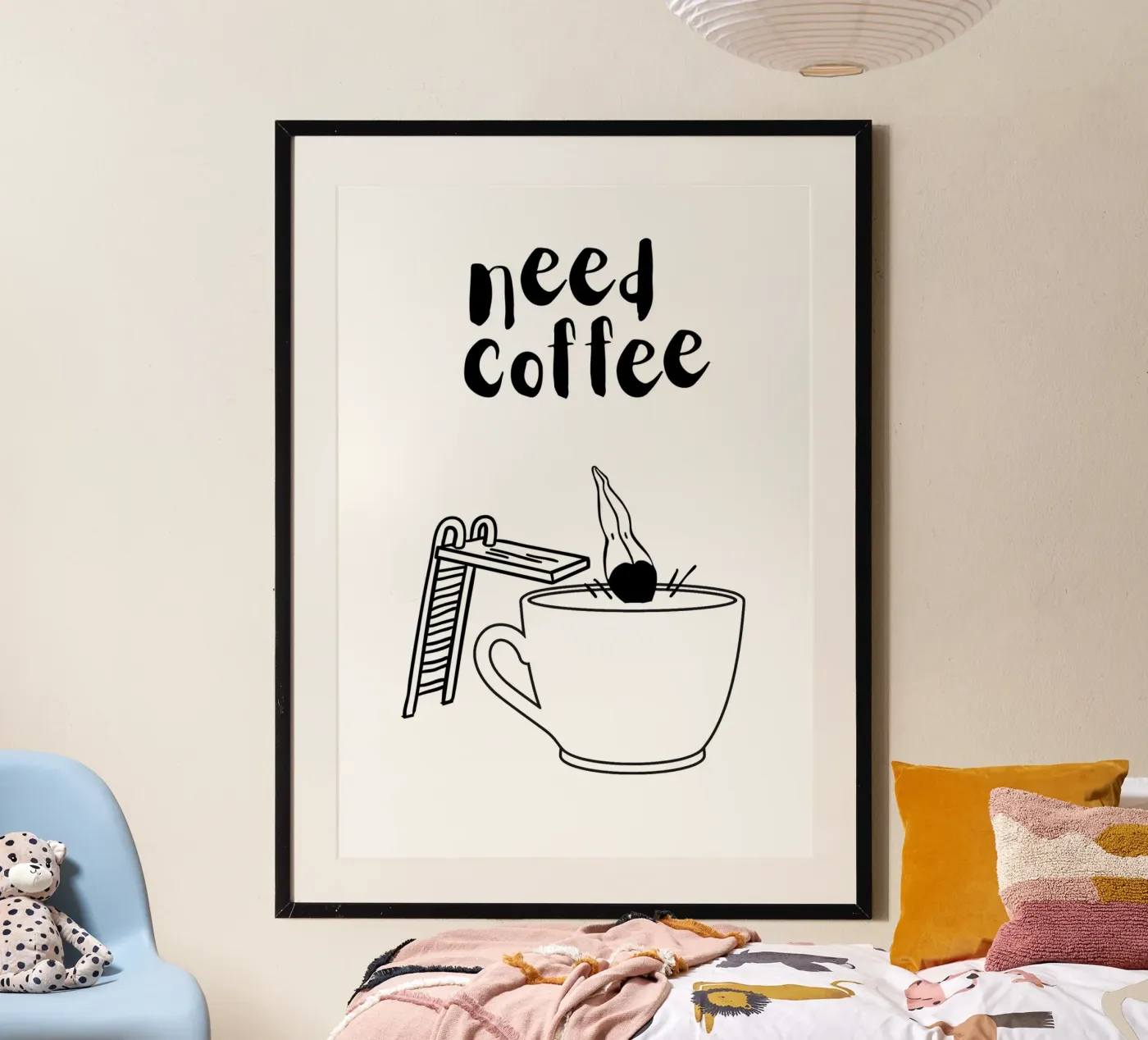 Need Coffee poster van Idées & Création
