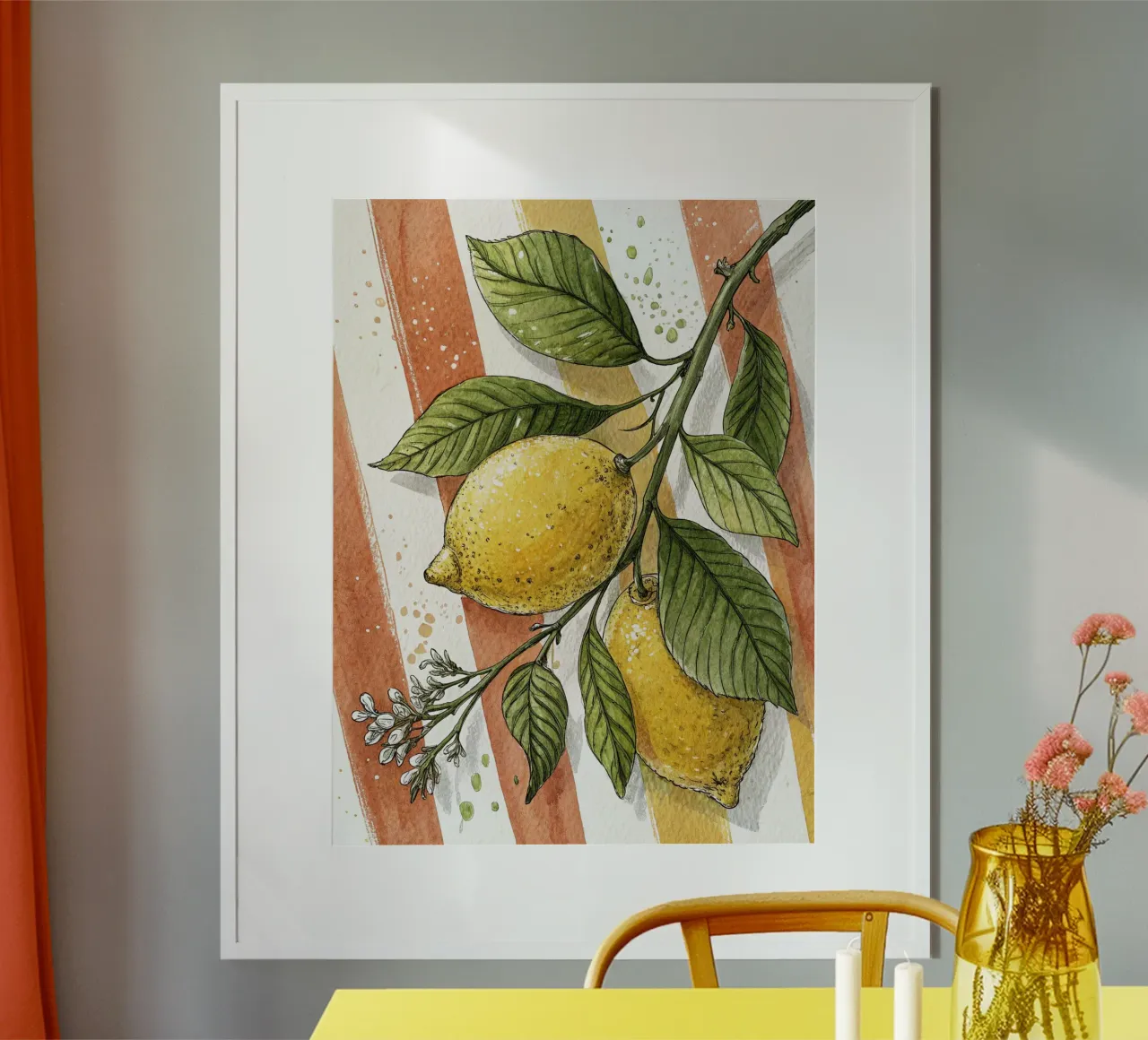 Lemons On A Branch hahnemühle by logic