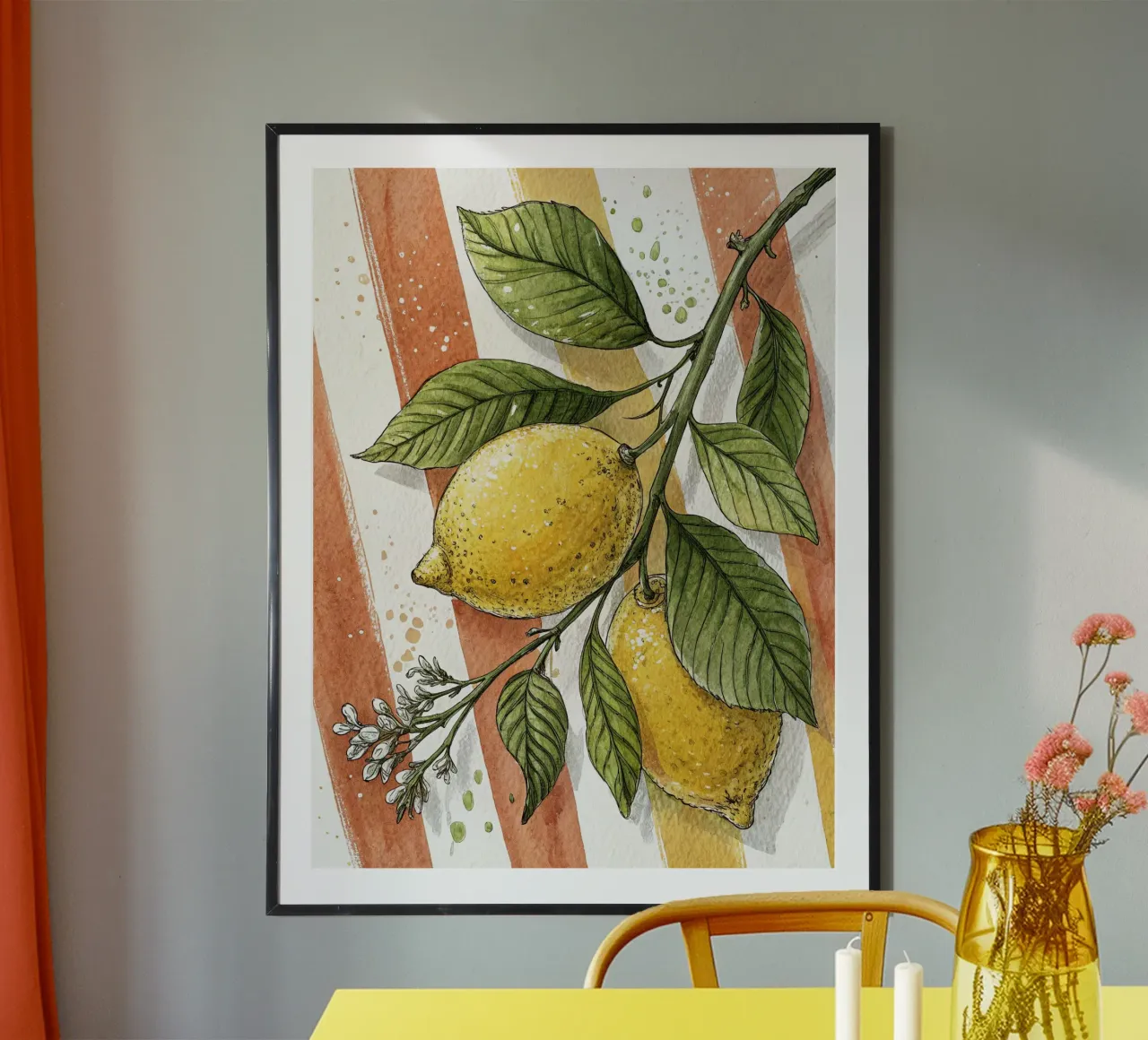 Lemons On A Branch hahnemühle by logic