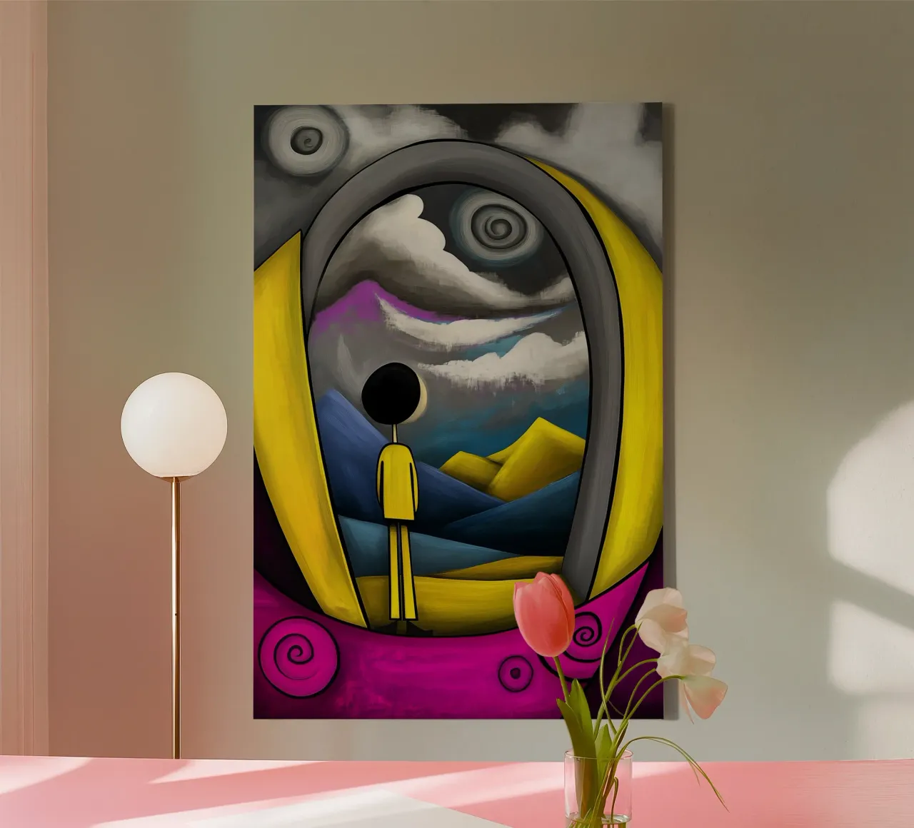 Gateway to the surreal world canvas with Floater frame by melipo-art