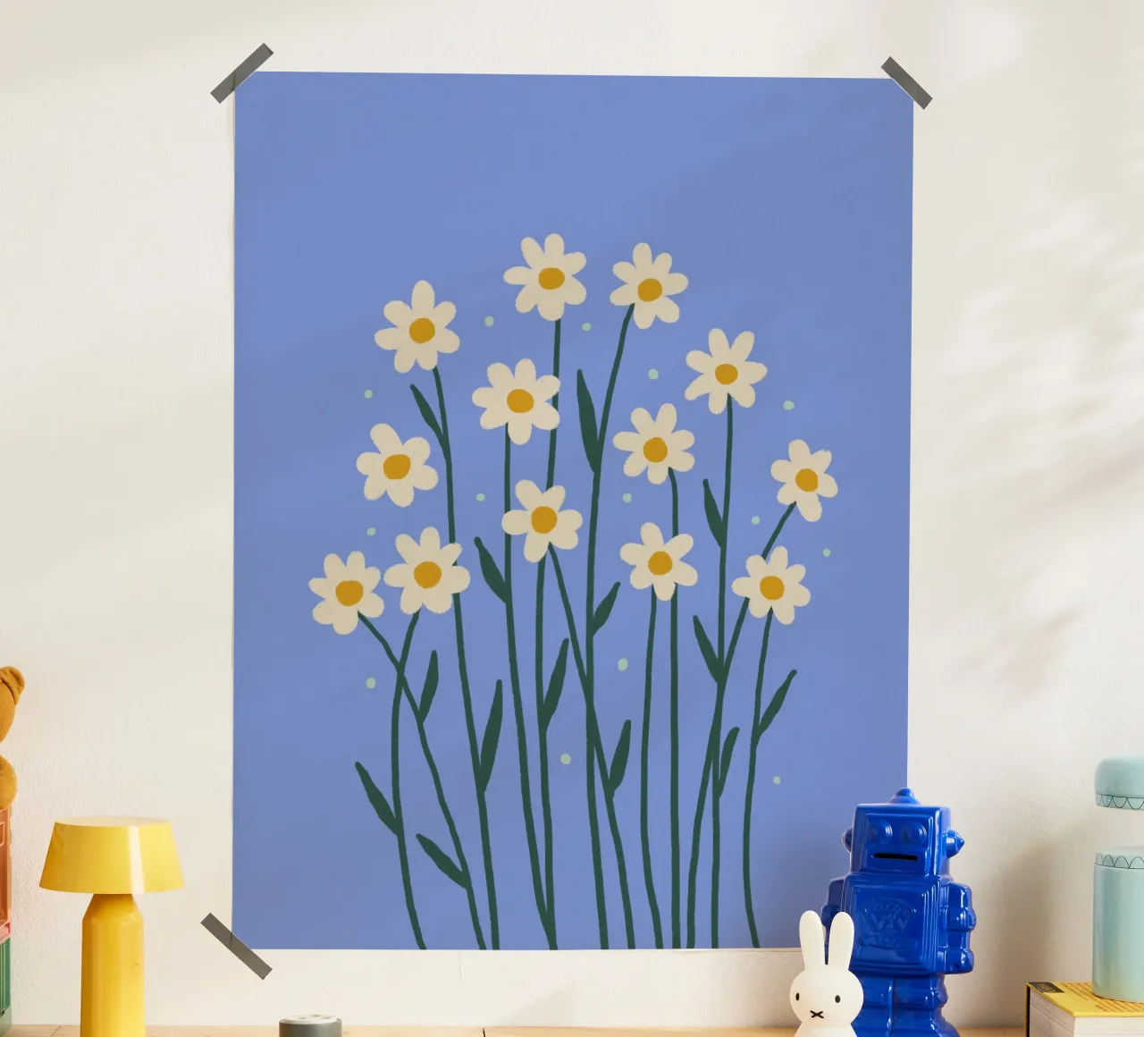 Margherite semplici - pervinca carta hahnemühle da Wackapacka