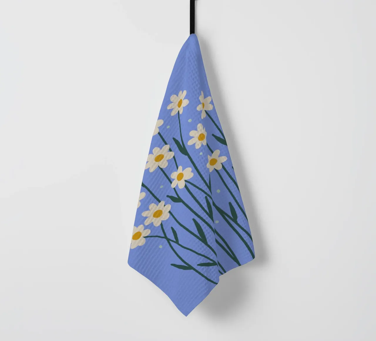 Margherite semplici - pervinca canovaccio da cucina da Wackapacka