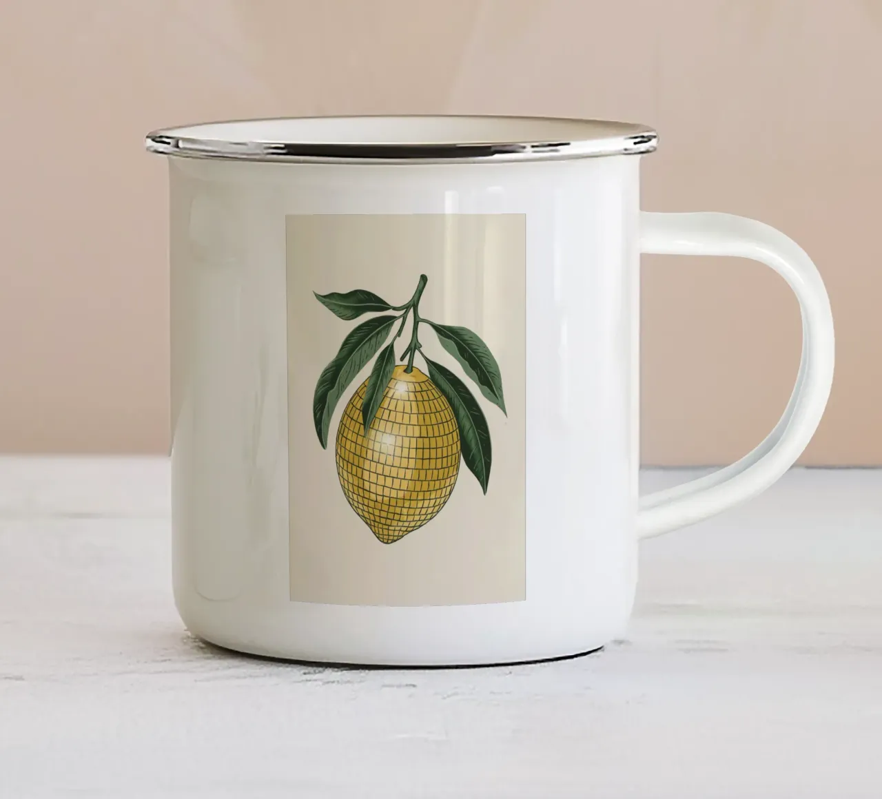 Golden Lemon tazza in smalto da logic
