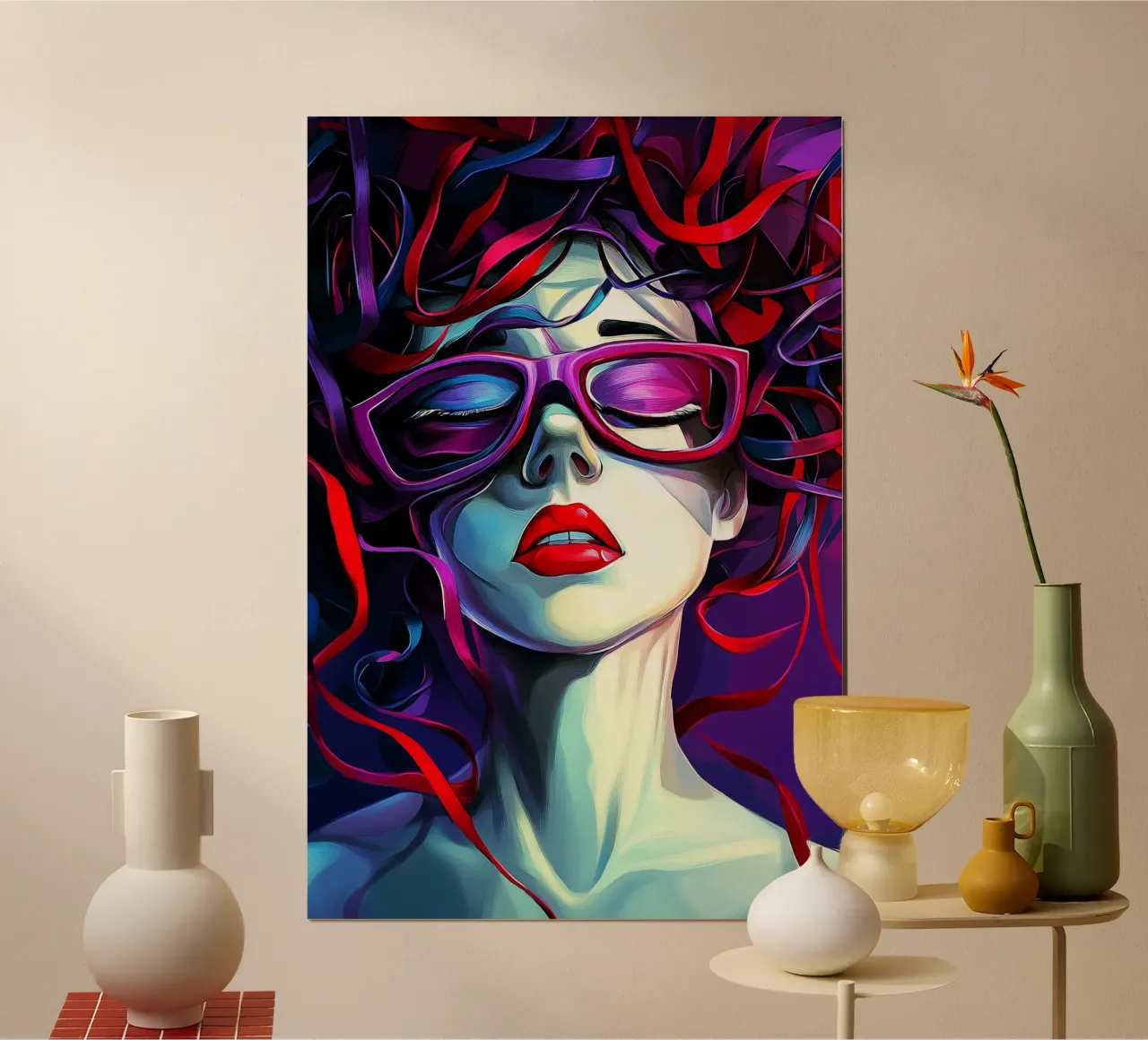 Impigliati nei pensieri poster con telaio in legno da melipo-art