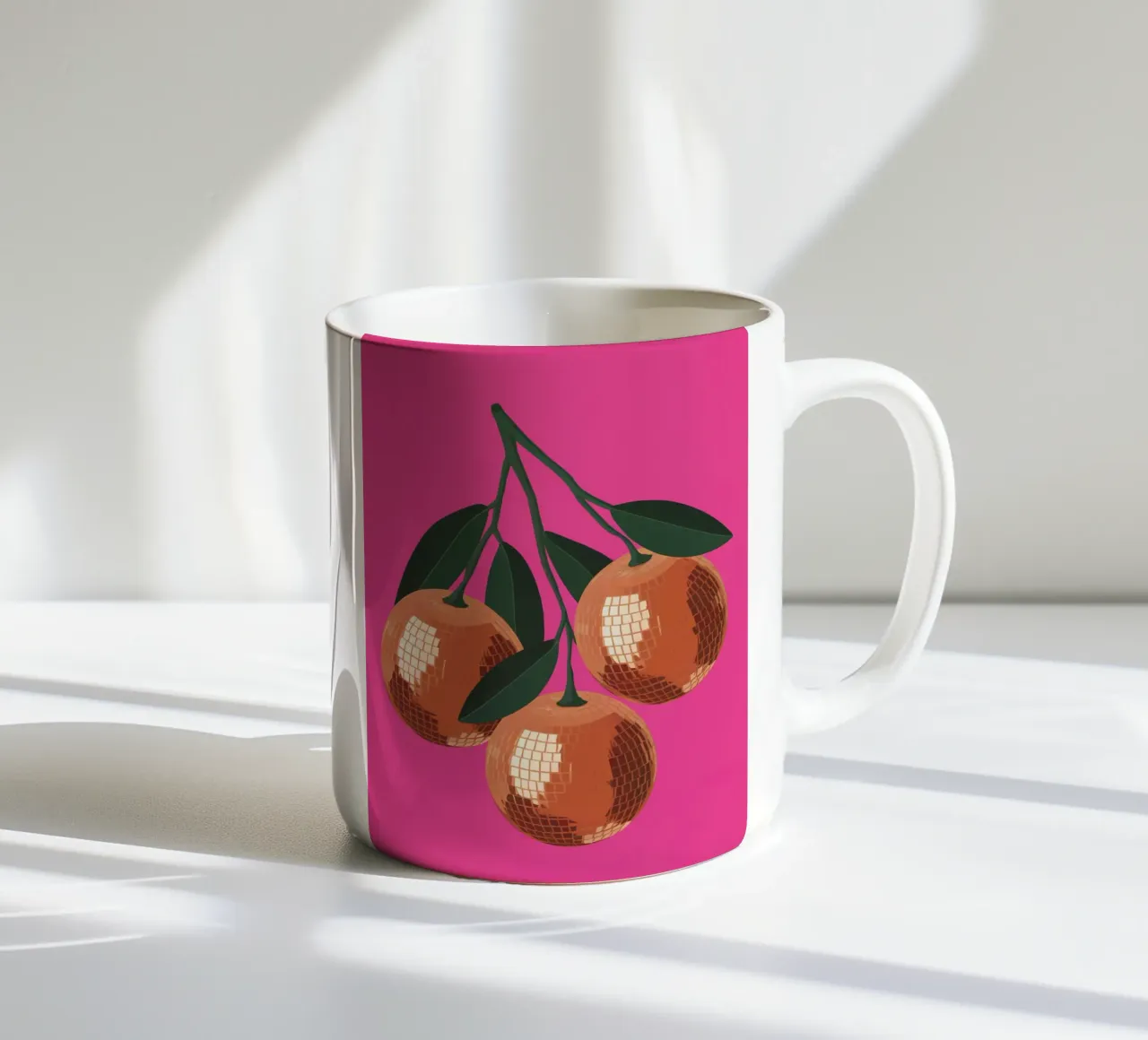 Mandarini su un ramo tazza in ceramica da logic