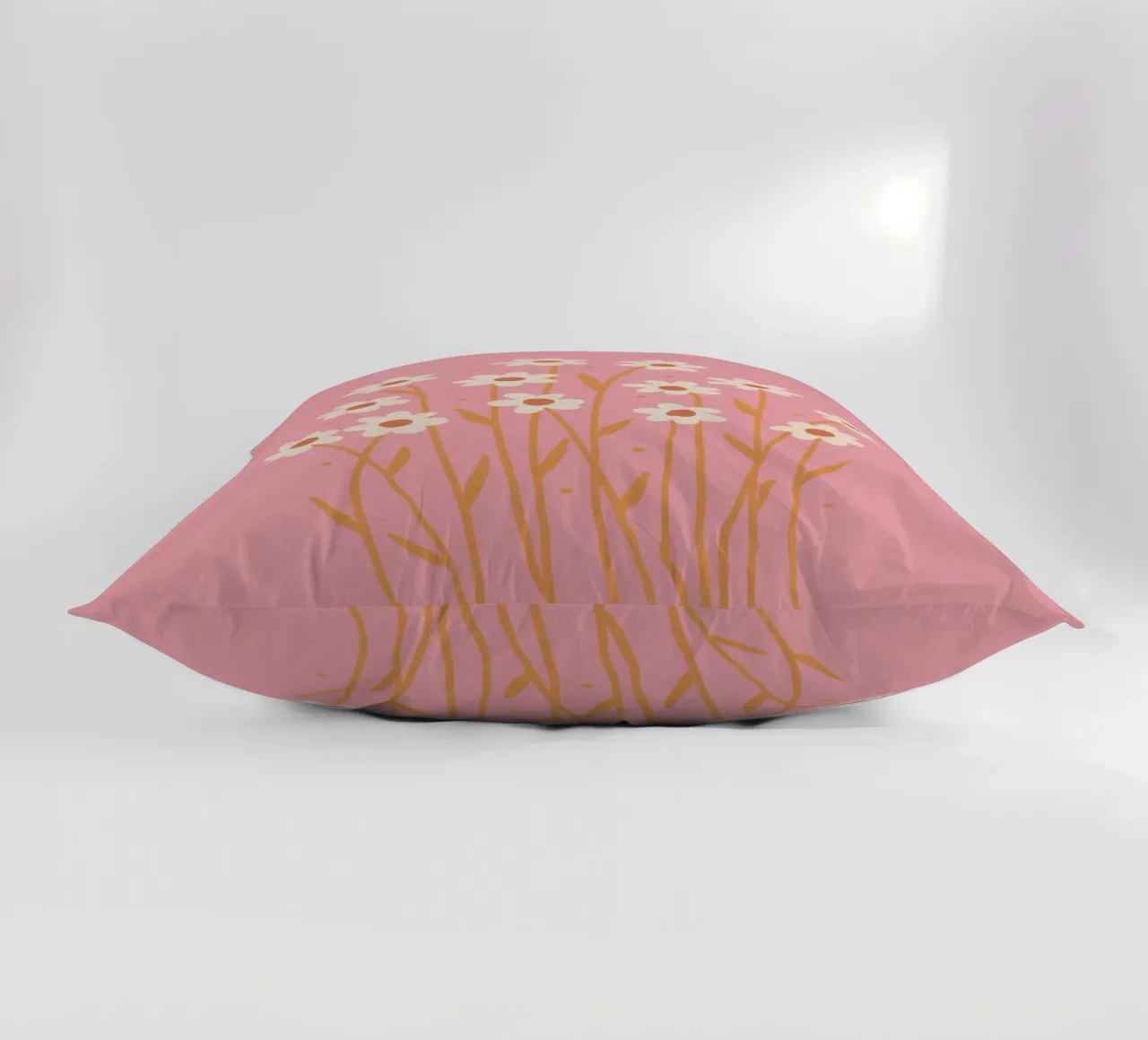 Margherite semplici - rosa e arancione cuscino da Wackapacka