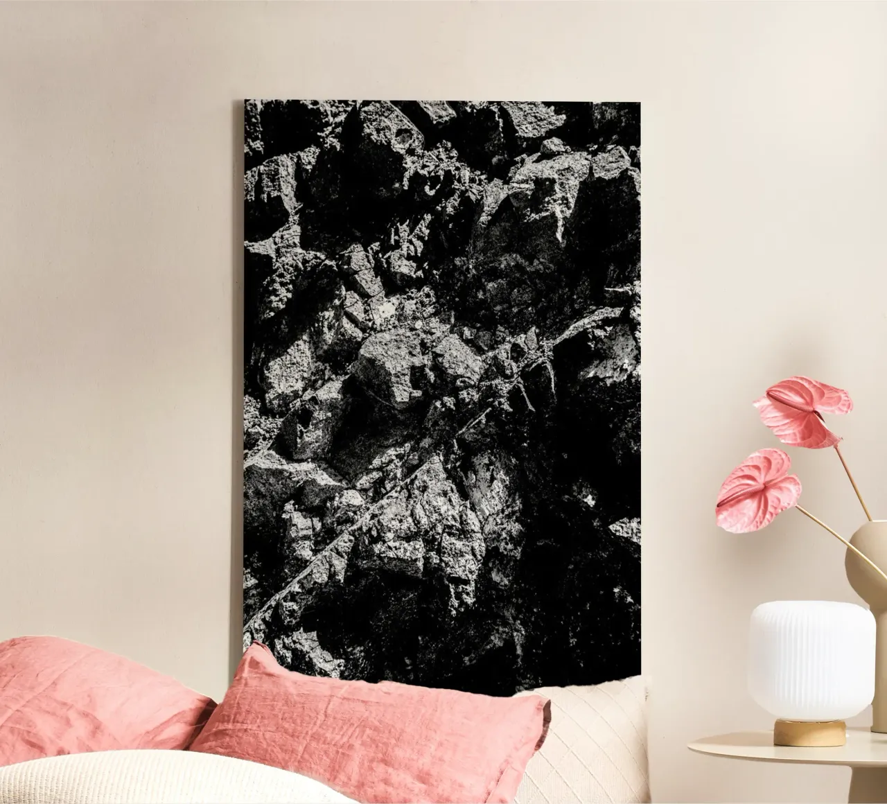 Rock Pattern 1 canvas by Chris Abatzis