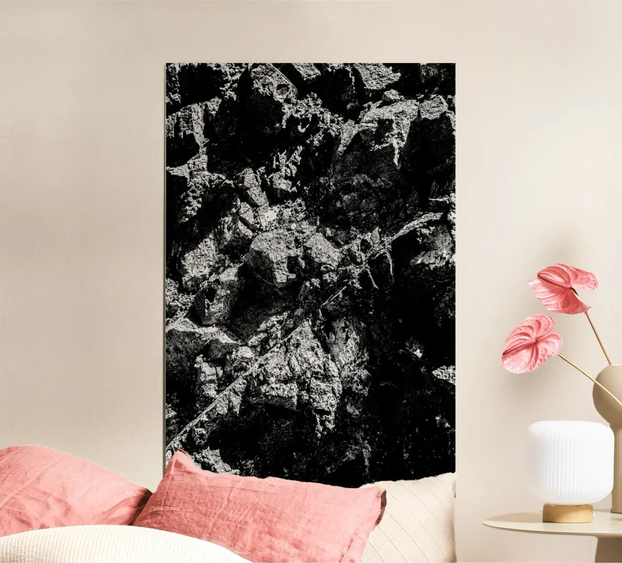 Rock Pattern 1 poster con telaio in alluminio da Chris Abatzis