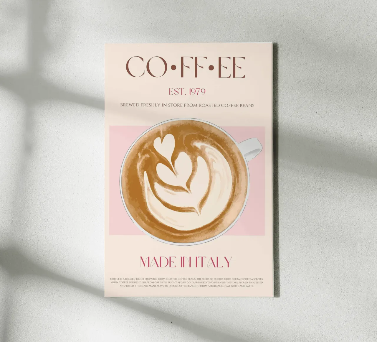 Coffee Print canvas by KOKRPrints