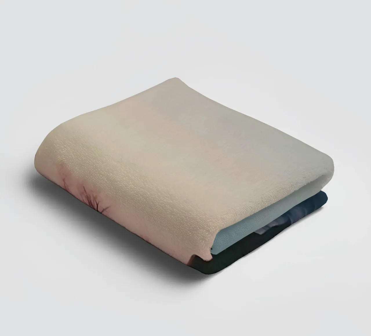 sagoma di una ragazza in piedi in un campo di neve asciugamano da bagno da serinae