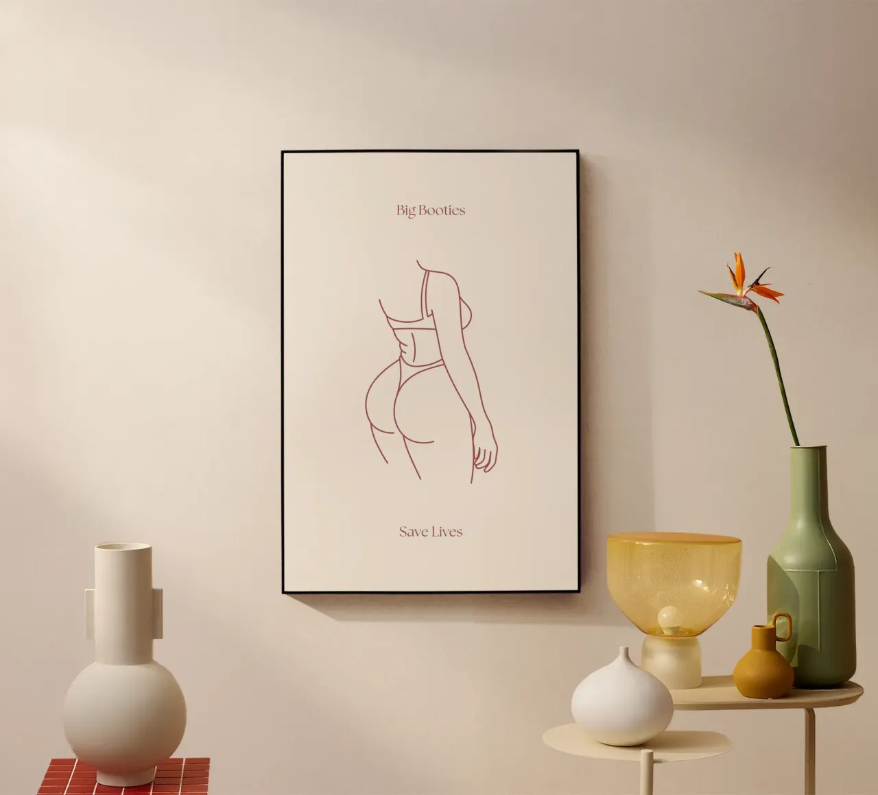 Big Booties Save Lives Print metacrilato de KOKRPrints