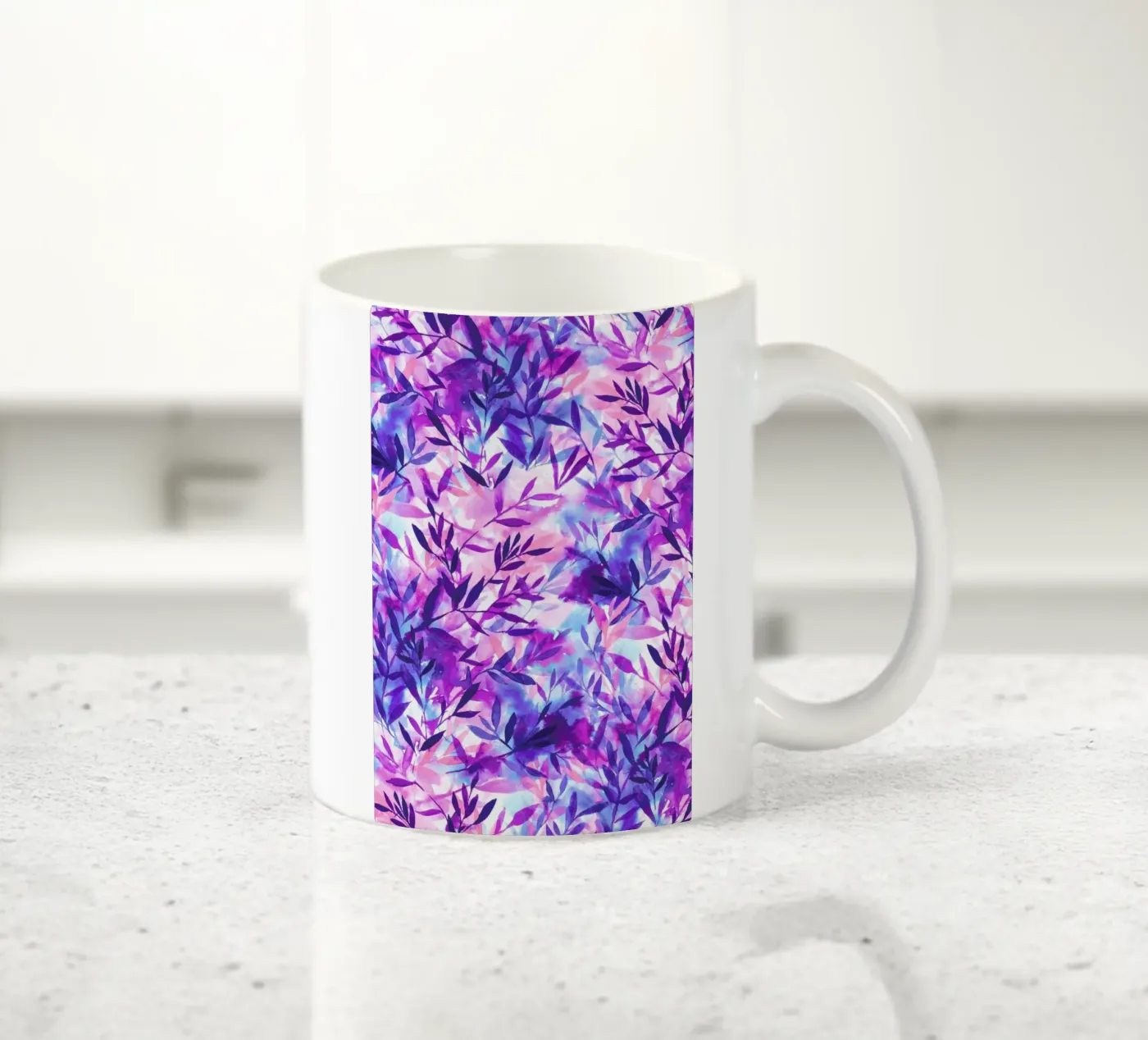 Changes Purple ceramic mug by Jacqueline Maldonado