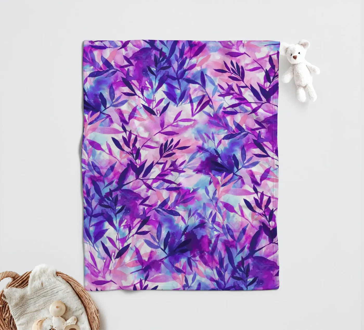 Changes Purple fleece blanket by Jacqueline Maldonado