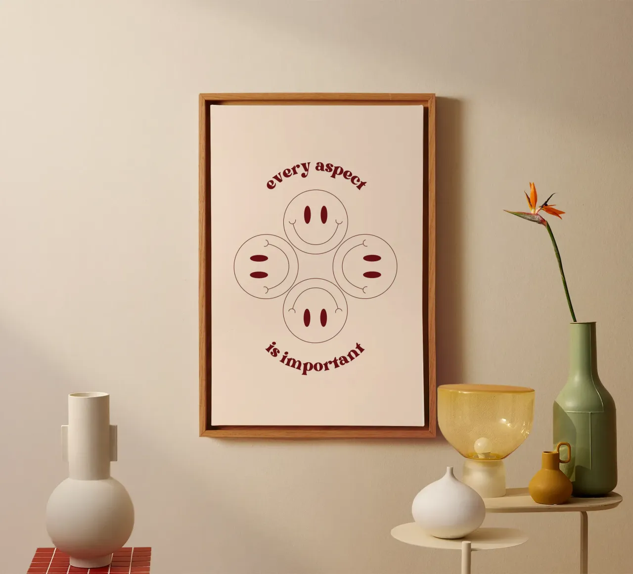 Every Aspect is Important Print canvas with Floater frame by KOKRPrints