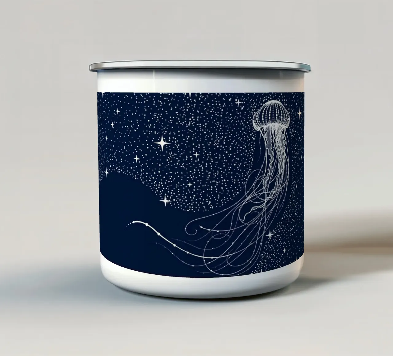 medusa stellata tazza in smalto da aliriza cakir