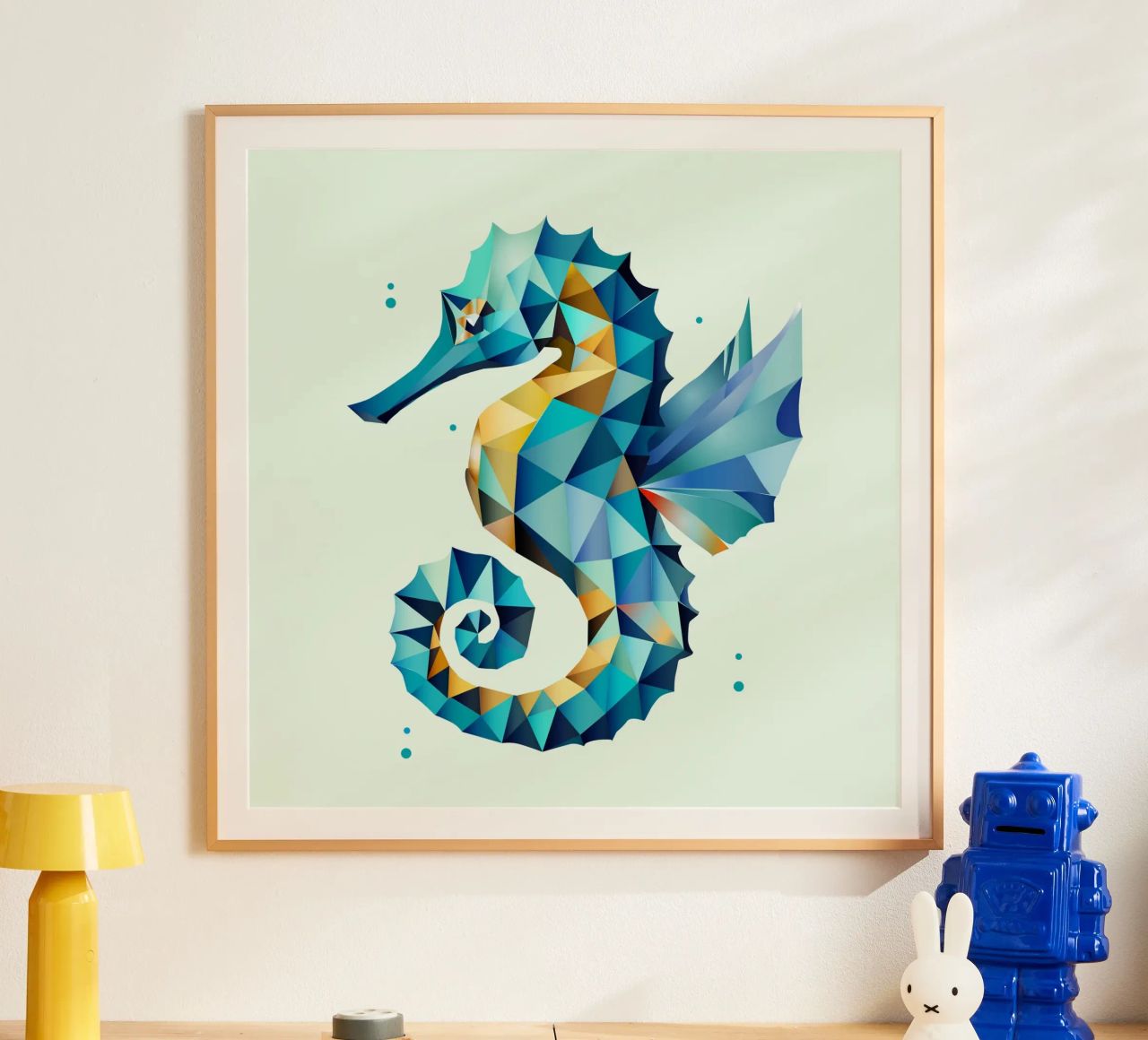 Geometric seahorse - Mystical beauty of the seas poster by namosh