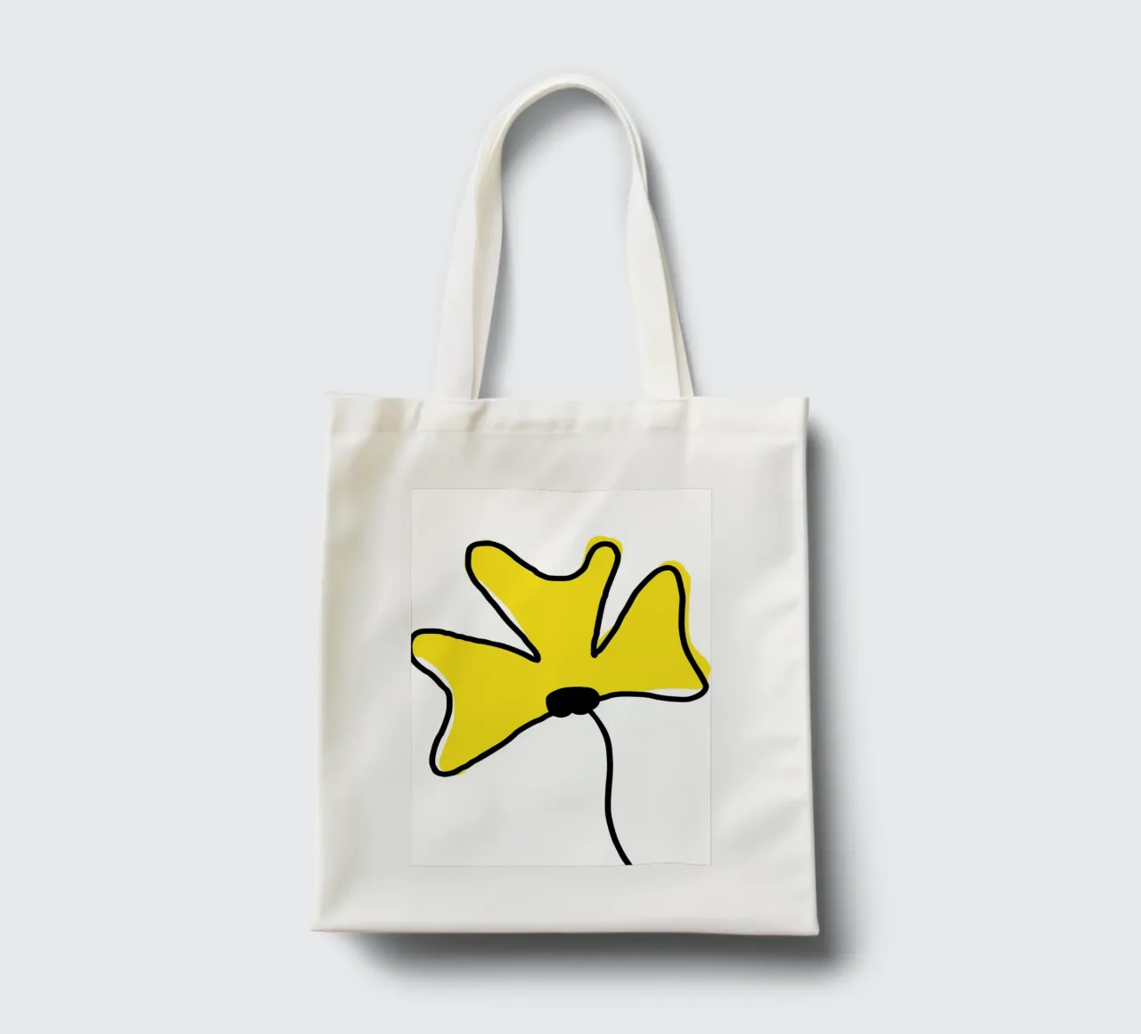 Fleur jaune borsa in juta da Idées & Création