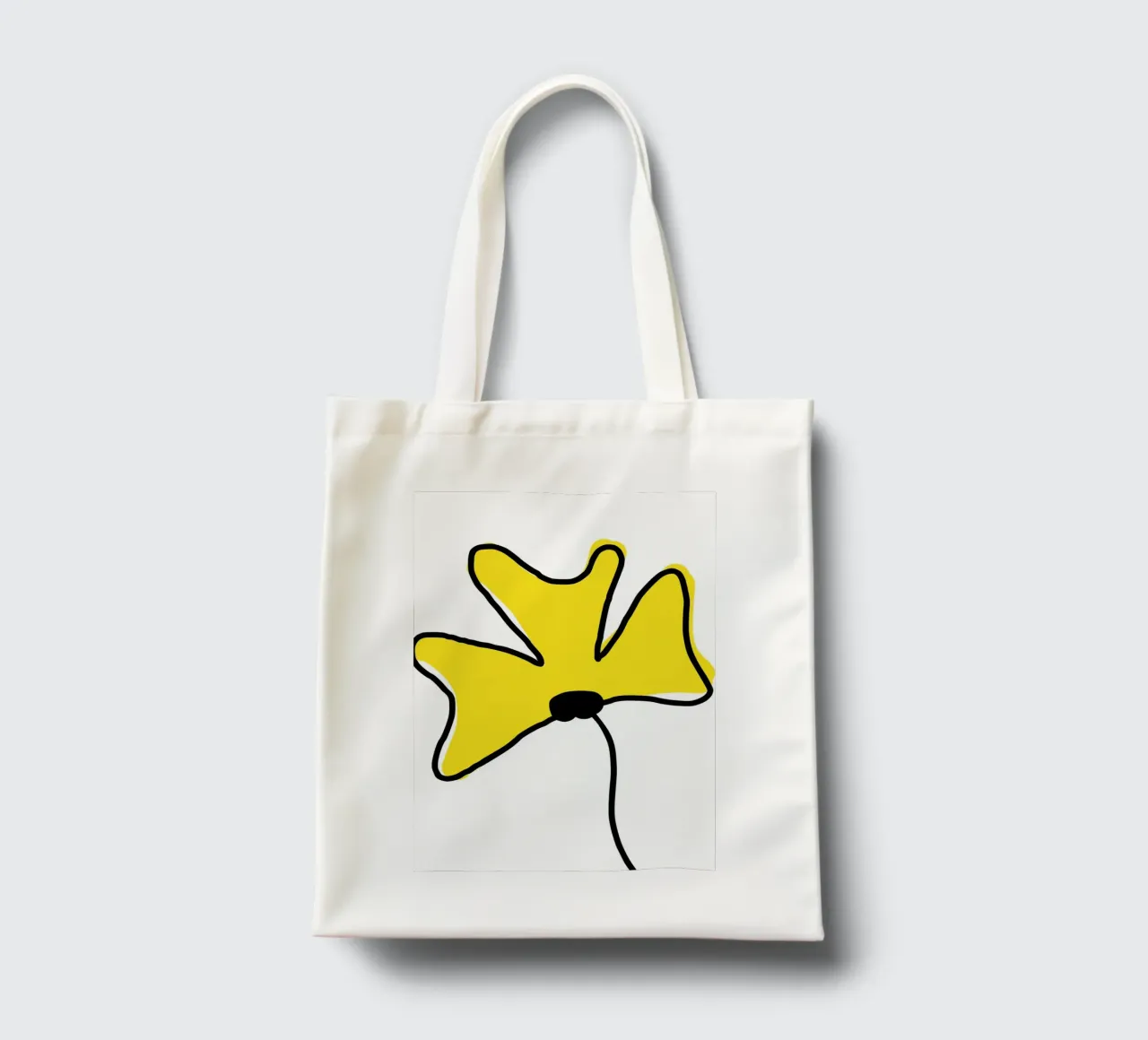 Fleur jaune borsa in juta da Idées & Création