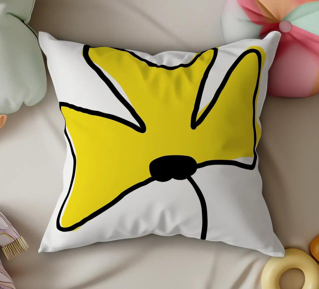 Fleur jaune cuscino da Idées & Création