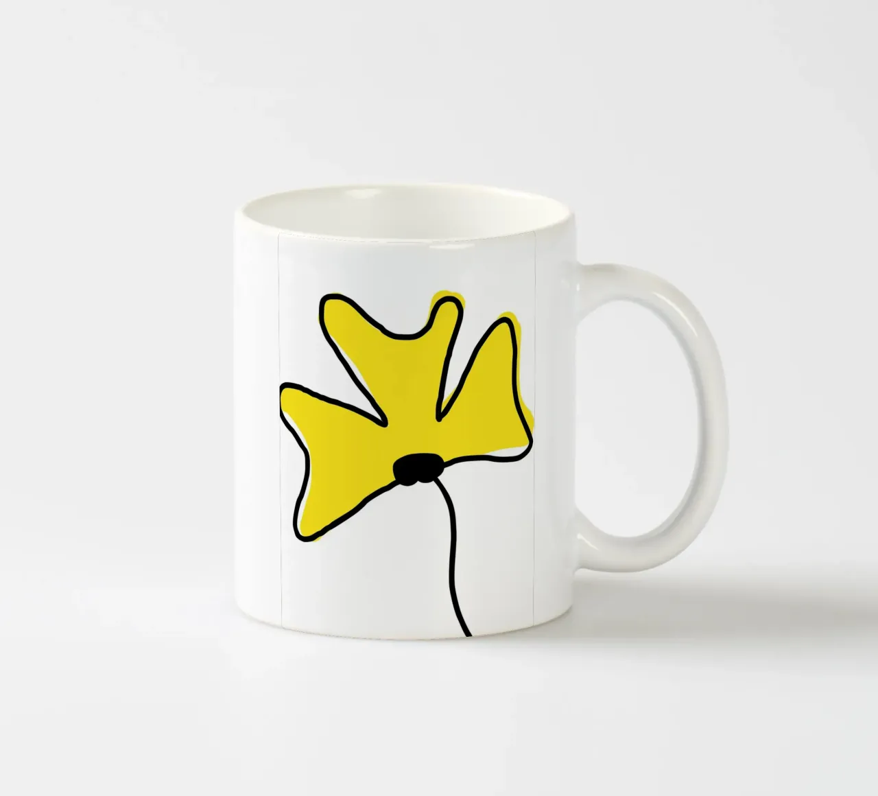 Fleur jaune tazza in ceramica da Idées & Création