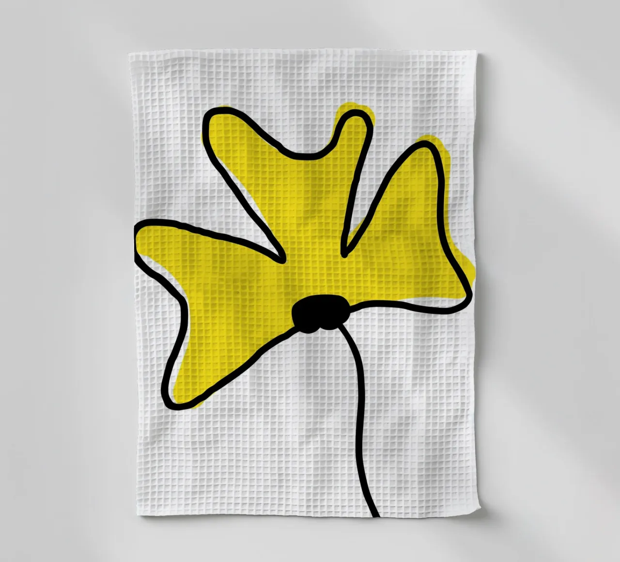 Fleur jaune canovaccio da cucina da Idées & Création