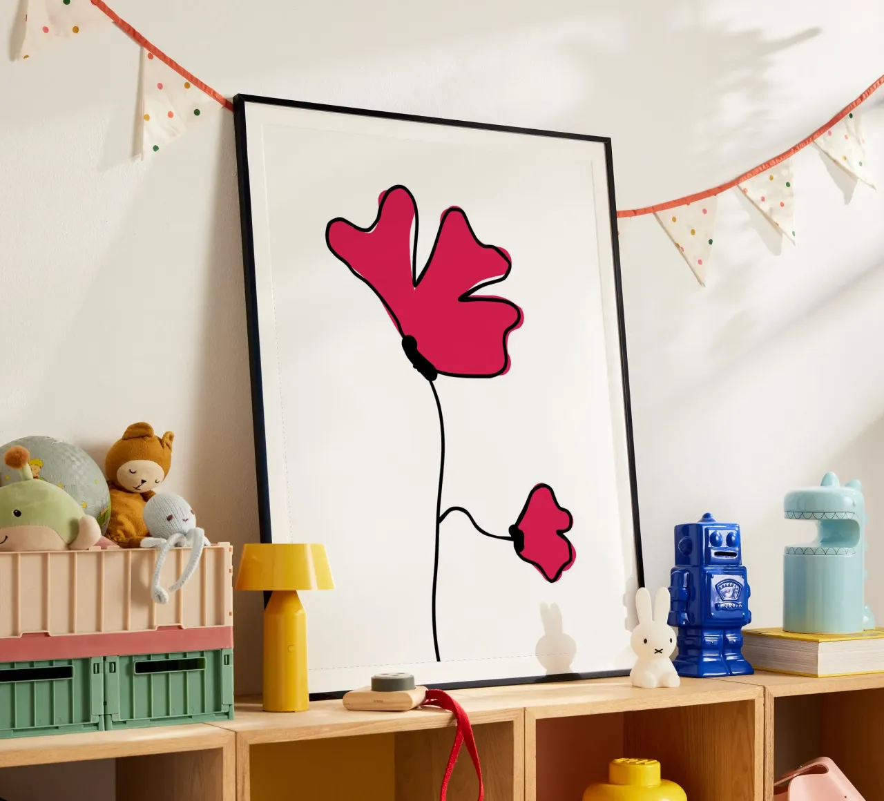 Fleur rose poster da Idées & Création