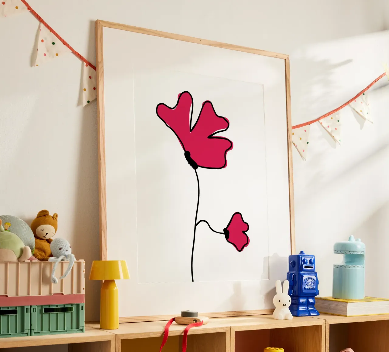 Fleur rose poster da Idées & Création