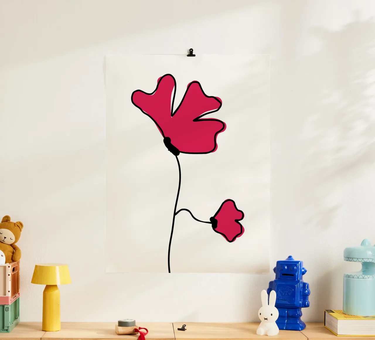 Fleur rose poster da Idées & Création