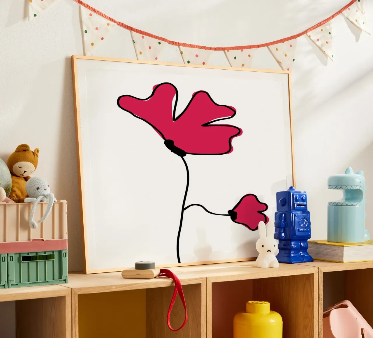 Fleur rose poster da Idées & Création