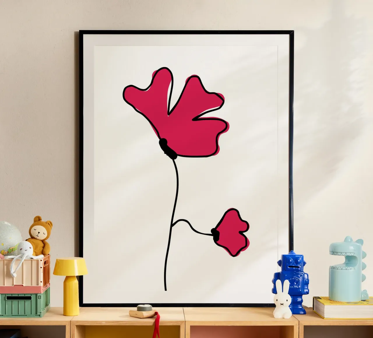 Fleur rose poster da Idées & Création