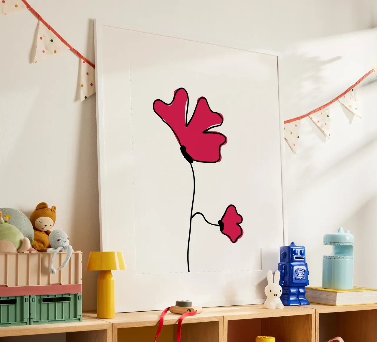 Fleur rose poster da Idées & Création