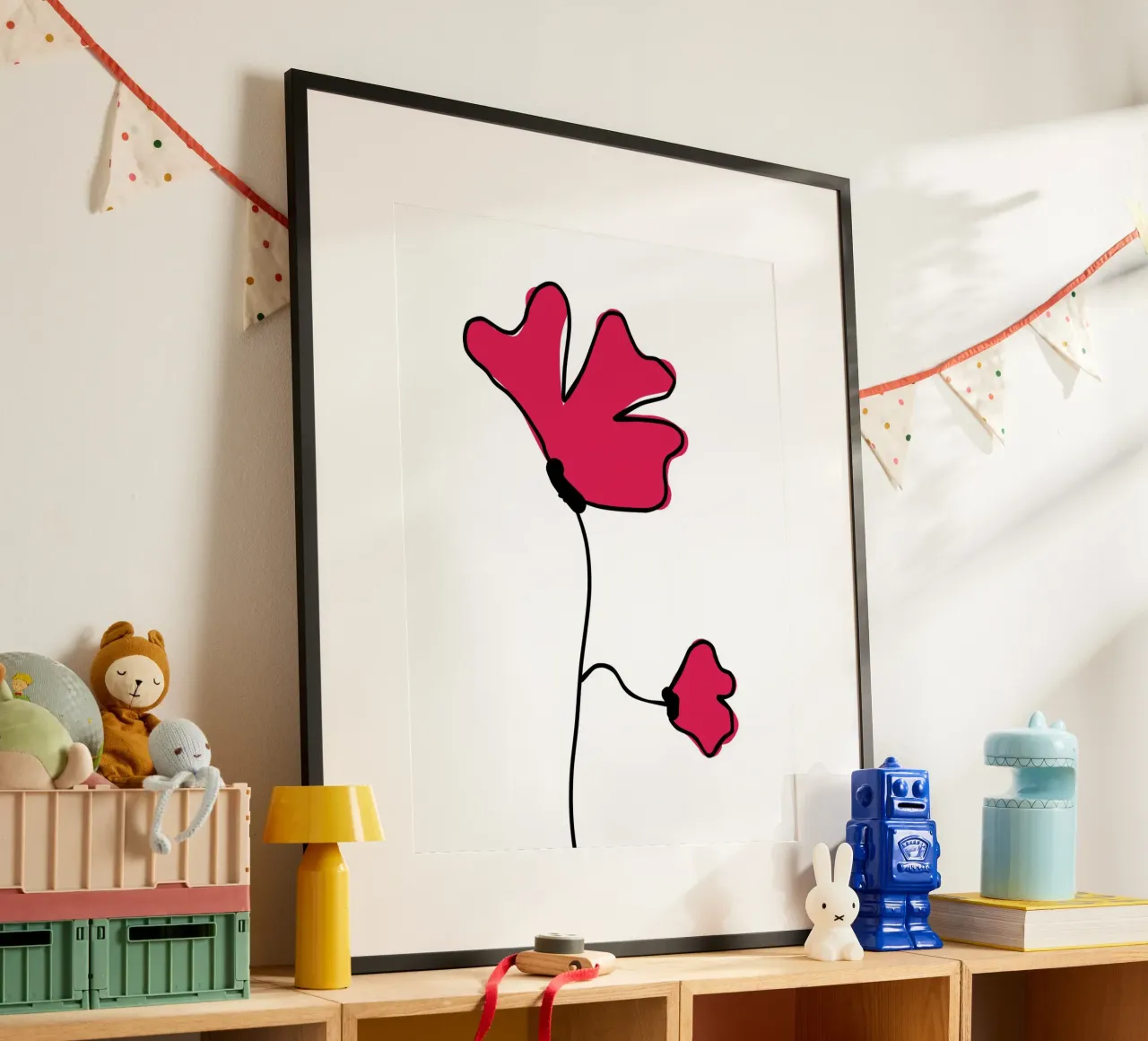 Fleur rose poster da Idées & Création