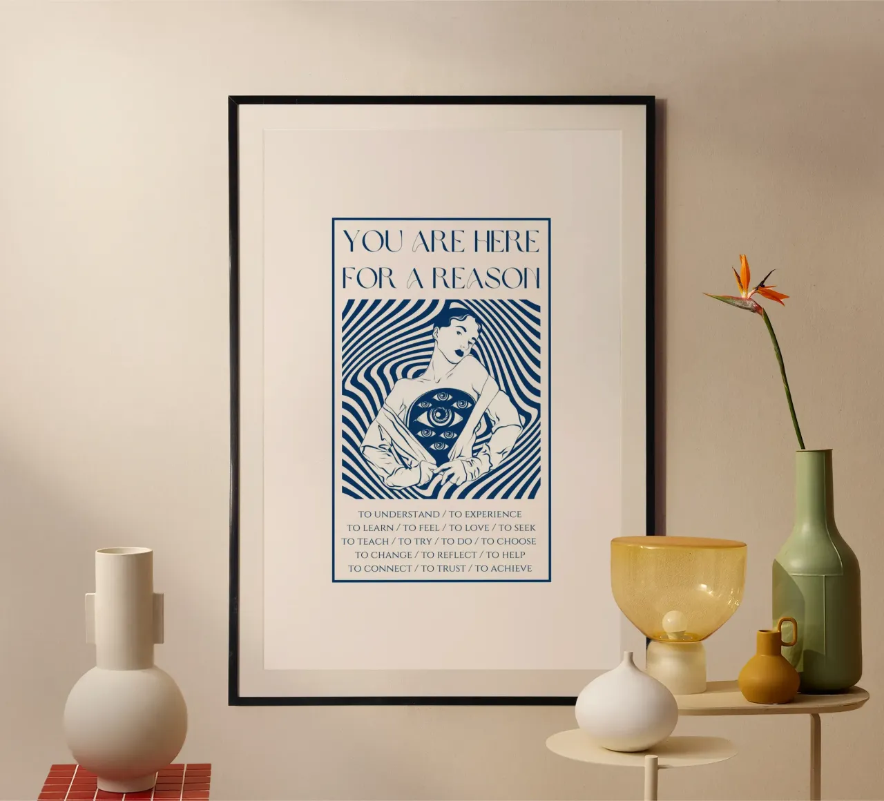 You are Here for a Reason Print hahnemühle by KOKRPrints