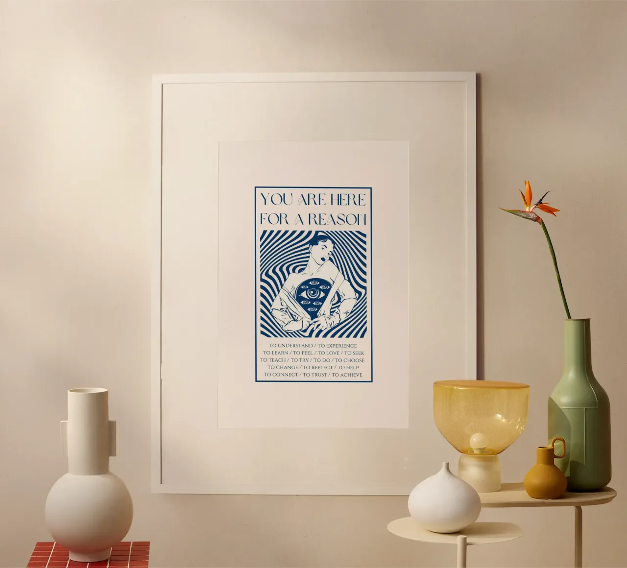 You are Here for a Reason Print hahnemühle by KOKRPrints