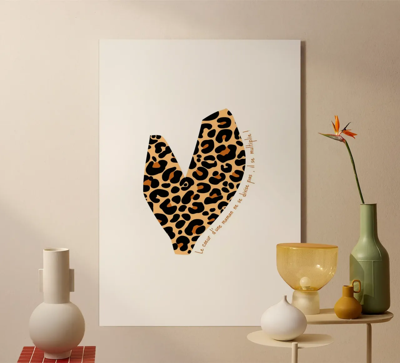 Coeur léopard plexiglass da Idées & Création