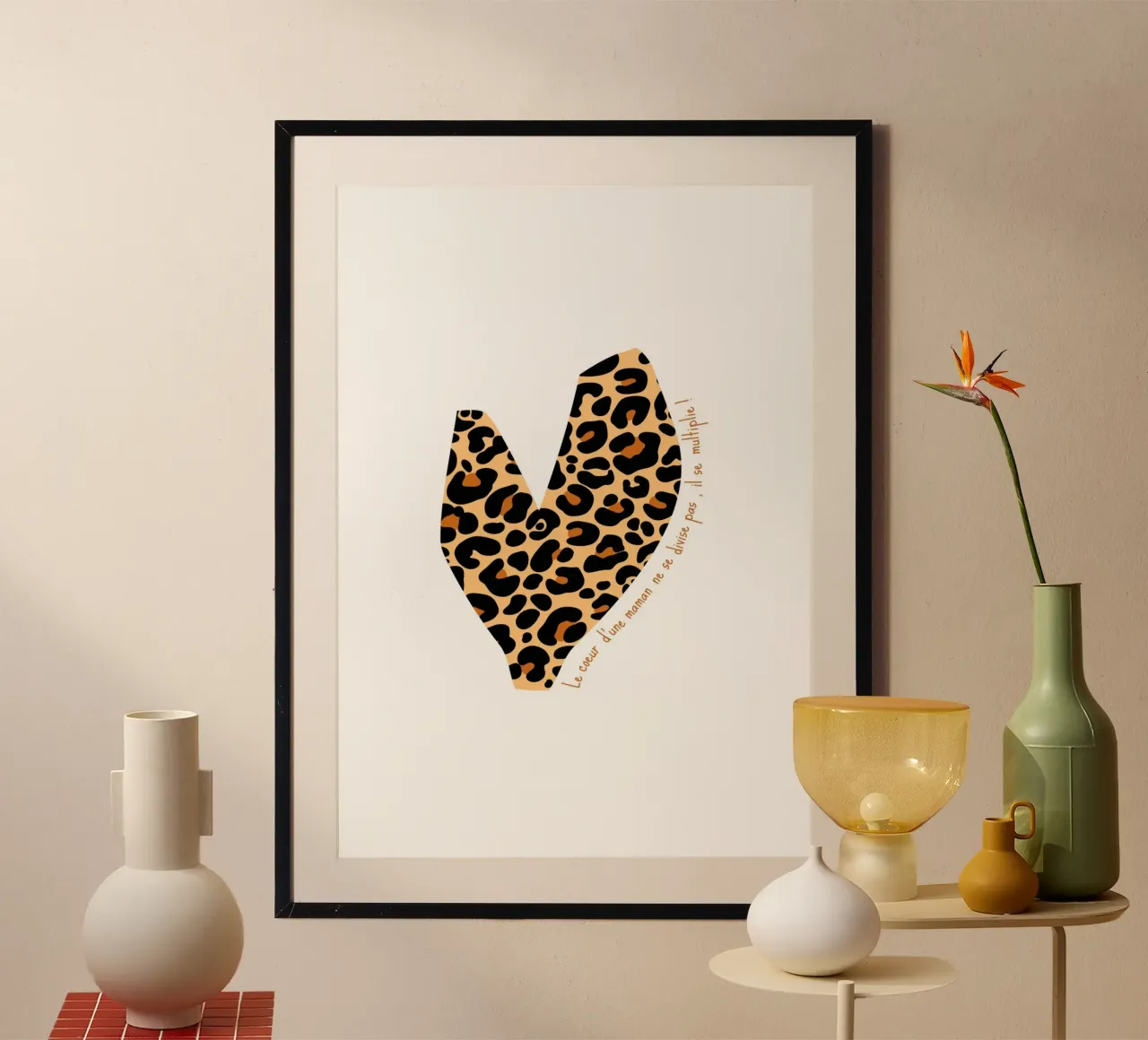 Coeur léopard poster da Idées & Création