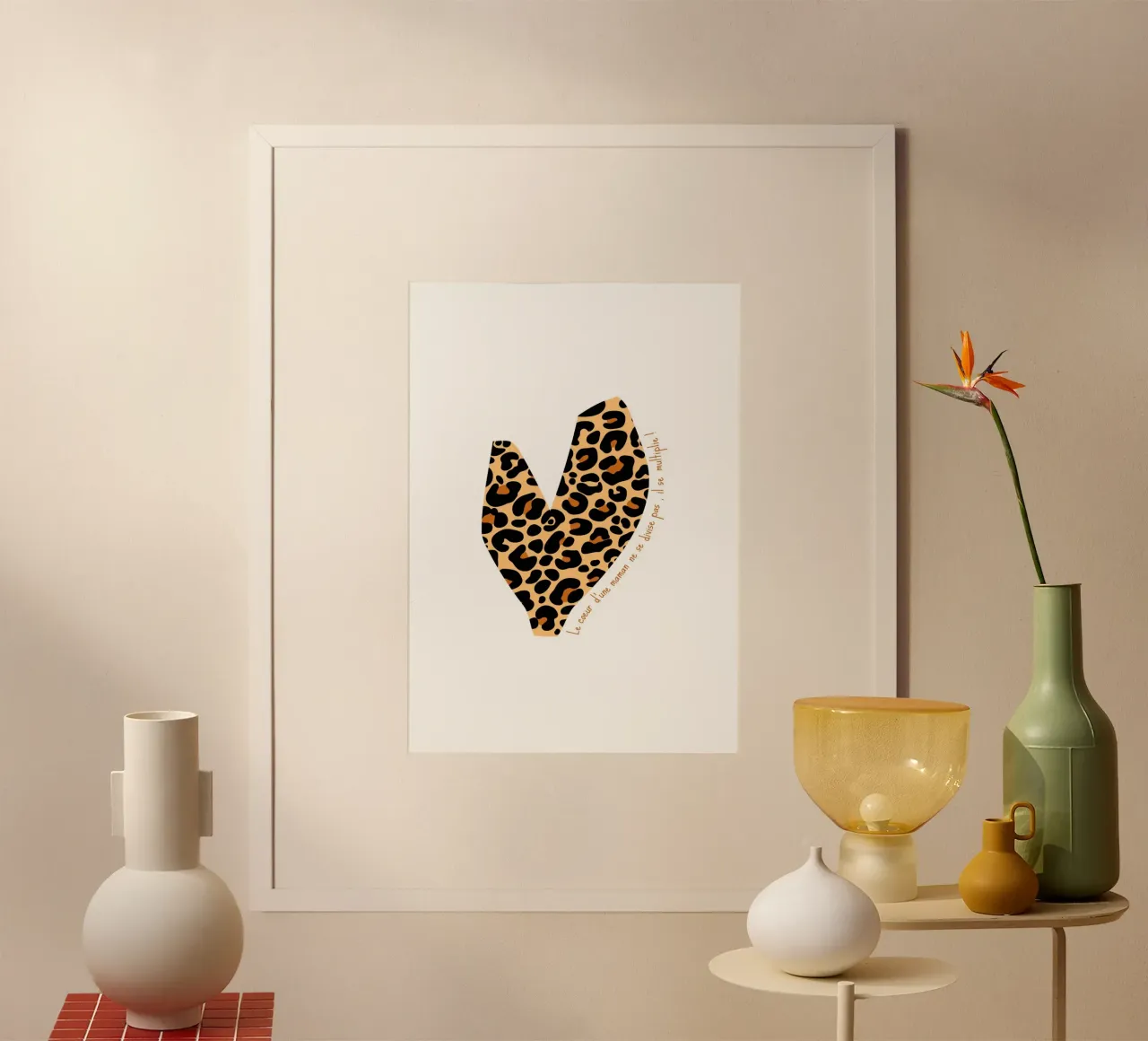 Coeur léopard poster da Idées & Création