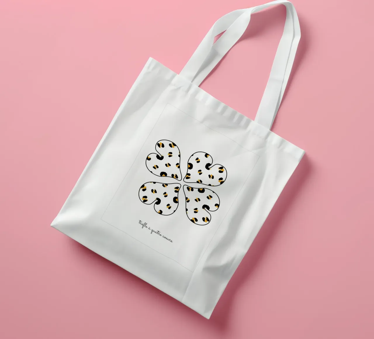 Trèfles à 4 coeurs borsa in juta da Idées & Création
