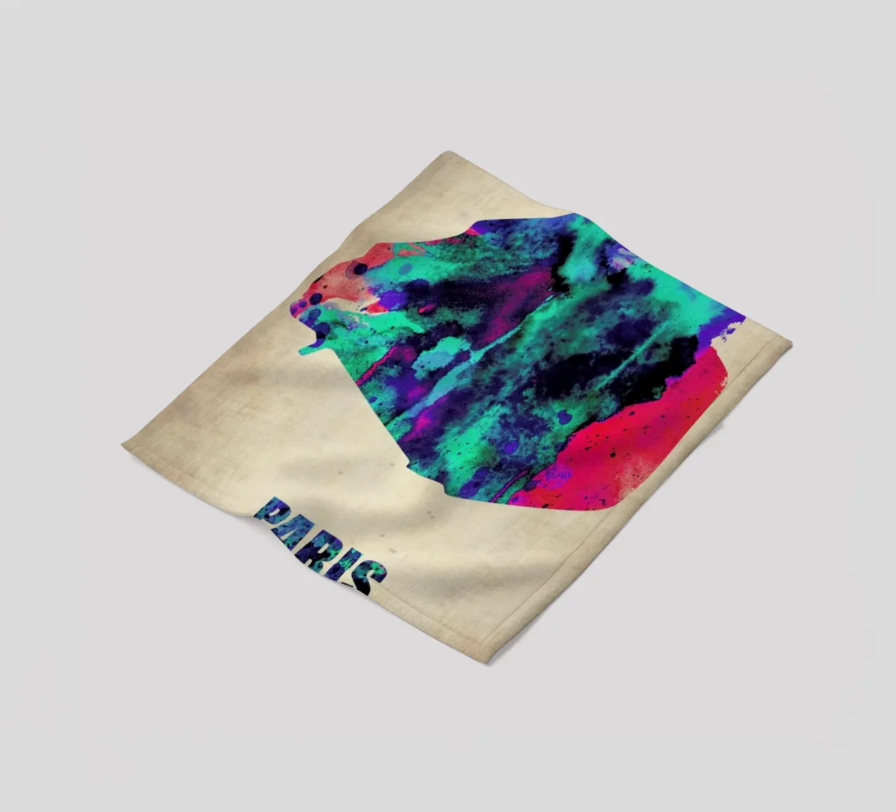 Paris Watercolor Map coperta in pile da Naxart