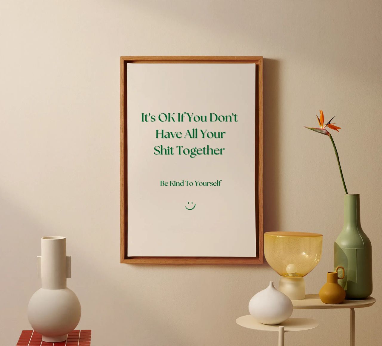 Typografie Inspirierendes Zitat drucken Leinwand von KOKRPrints