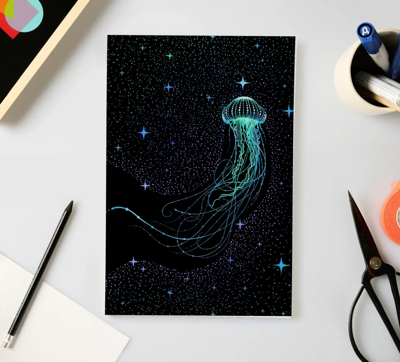 Méduse étoilée - Coloré carnet de notes de aliriza cakir
